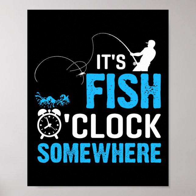 Póster Es hora de pescado en alguna parte (Frente)