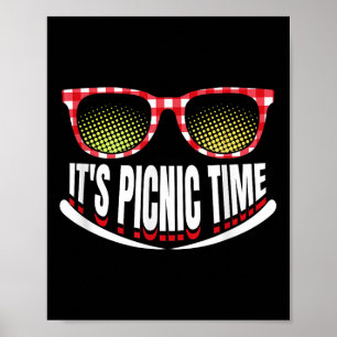 Póster Es hora de picnic viaje familiar vacaciones de ver