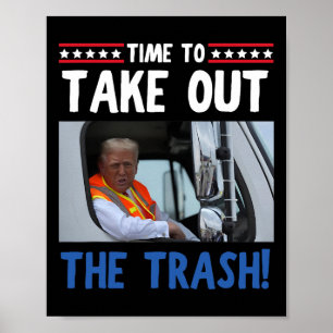 Póster Es Hora de Sacar la Basura Chistoso Camión de Basu