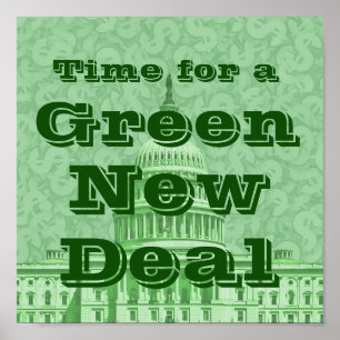 Póster Es hora de un nuevo acuerdo verde