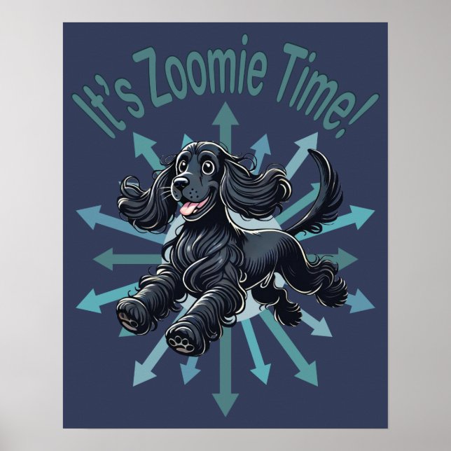 Póster Es hora de Zoomie Cocker Spaniel (Frente)