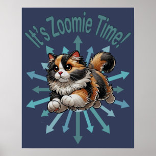 Póster Es hora de Zoomie Gato Calico