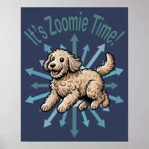 Póster Es hora de Zoomie Labradoodle