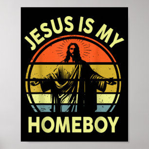 Póster Es Jesús Homeboy Cristiano Religioso Retro