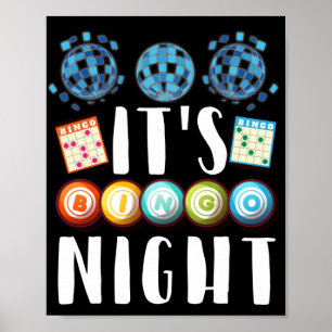 Póster Es Juego De Apuestas Gracioso De La Noche De Bingo
