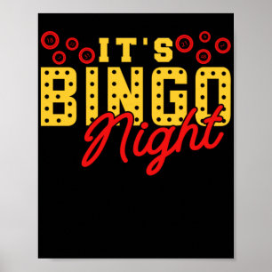 Póster Es Juego De Apuestas Gracioso De La Noche De Bingo
