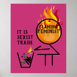 Póster Es la basura sexista que inunda el cabello feminis