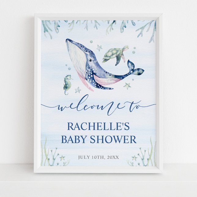Póster Es la bienvenida de Baby Shower de un niño bajo el (Subido por el creador)