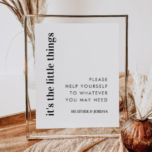 Póster Es la cesta de baño de Little Things Boda