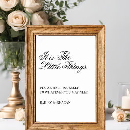 Póster Es la cesta de baño de Little Things Boda