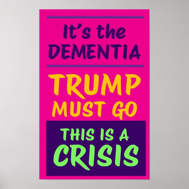 Póster ES LA DEMENCIA | Rosa | Protesta (Frente)