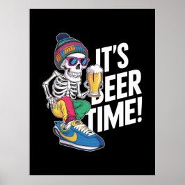 Póster Es la hora de la cerveza