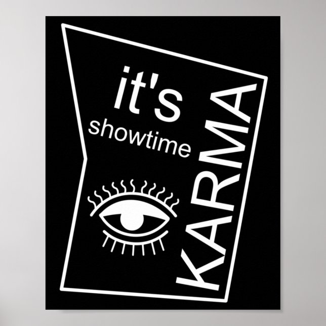 Póster Es la hora de la verdad Karma (Frente)
