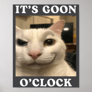 Póster Es la hora del Goon Gato Divertido