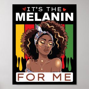 Póster Es La Melanina Bhm Afroamericano Mes De La Histori