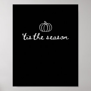 Póster Es La Temporada Calabaza Otoño Día de Acción de Gr