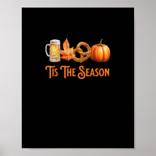 Póster Es La Temporada Cerveza De Calabaza Pretzel Otoño 