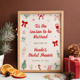 Póster Es la Temporada de Navidad Despedida de Soltera Bi