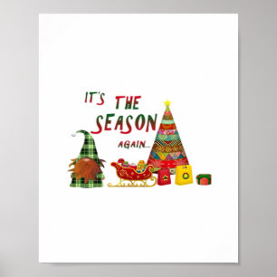 Póster Es La Temporada De Nuevo Gnome De Navidad