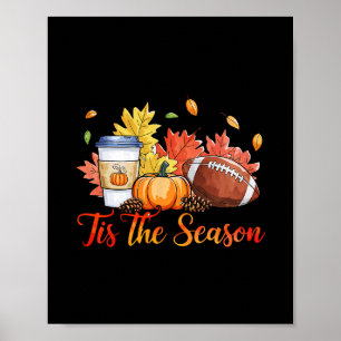Póster Es La Temporada De Otoño Footll Calabaza S