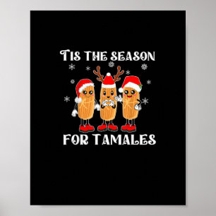Póster Es la temporada de tamales Navidad mexicana modern