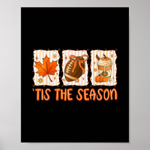 Póster Es La Temporada Footll Halloween Día de Acción de