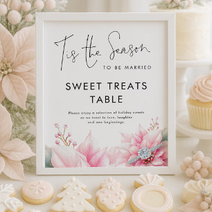 Póster Es la temporada Mesa de Dulces Regalo de Boda