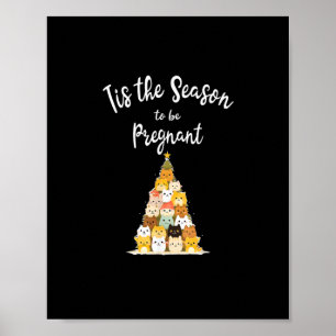 Póster Es La Temporada Para Hombres Del Árbol De Navidad