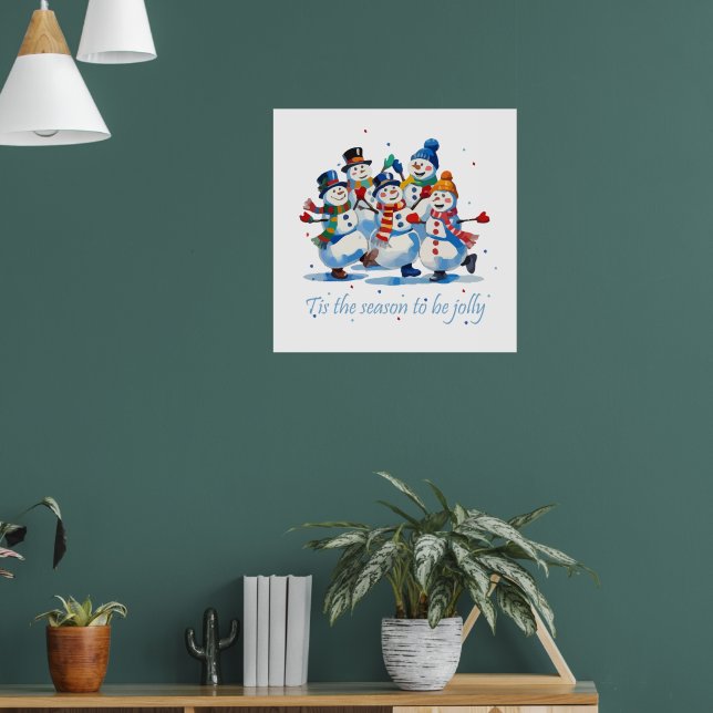Póster Es la temporada para ser alegres bailando muñecos  (Salón 1)