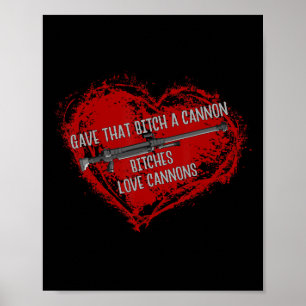 Póster Es Love Cannons Gracioso Meme Gamer Anime