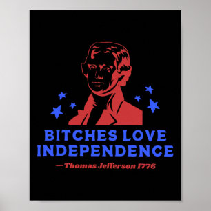 Póster Es Love Independence Funny 4 De Julio Thomas Jeff