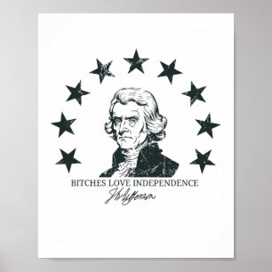 Póster Es Love Independence Funny 4 De Julio Thomas Jeff