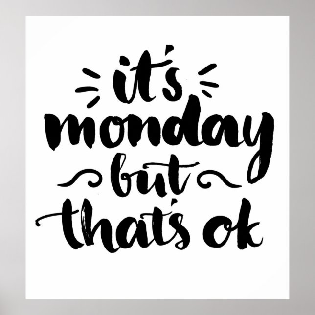 Póster Es lunes pero está bien (Frente)