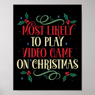 Póster Es Más Probable Que Jueguen Videojuego En Familia 