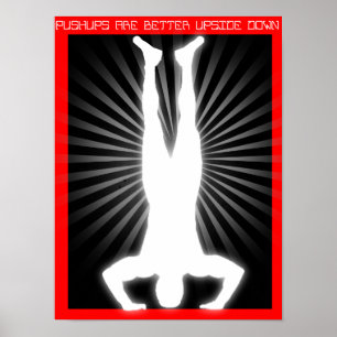 Póster "Es mejor que los pushups estén al revés" poster d