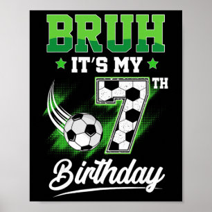 Póster Es Mi 7º Cumpleaños Chico Fanático Del Deporte De