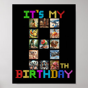 Póster Es Mi 8 Cumpleaños Divertido Meme Italiano Brainro