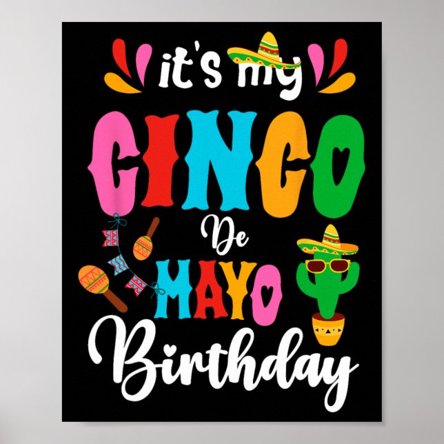 Póster Es mi afición al partido mexicano Cinco De Mayo (Frente)