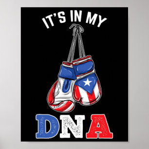 Póster Es Mi Boxeo De Adn Puerto Rico