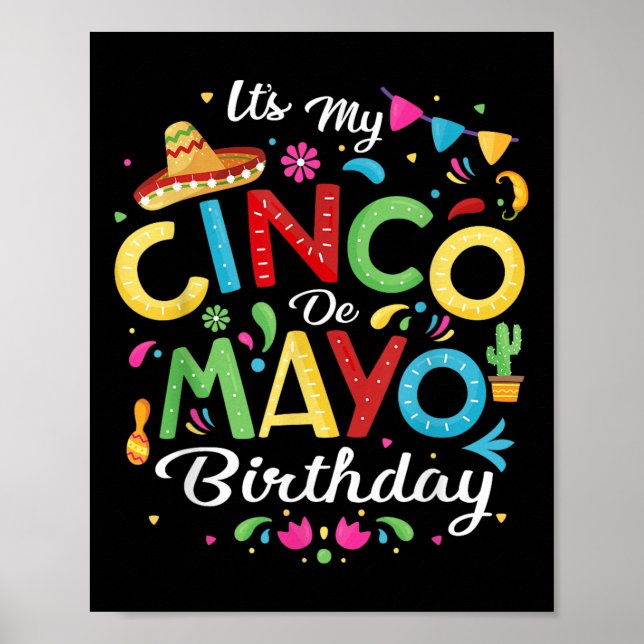 Póster Es mi Cinco De Mayo Día Gracioso Cinco De Mayo (Frente)
