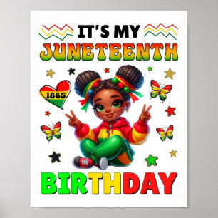 Póster Es mi cumpleaños 19 de junio para los Chicas Ki