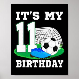 Póster Es mi cumpleaños de 11 años partido de fútbol 11º 