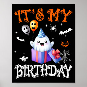 Póster Es Mi Cumpleaños Fantasma Feliz Cumpleaños De Hall