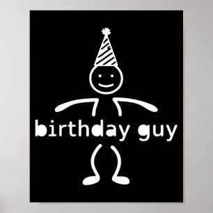 Póster Es Mi Cumpleaños Fiesta Cara Sonriente Pegatina Di
