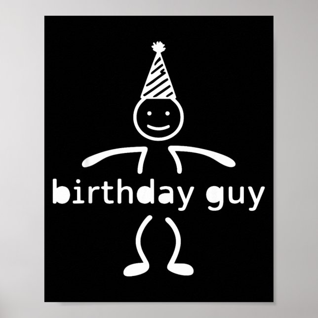 Póster Es Mi Cumpleaños Fiesta Cara Sonriente Pegatina Di (Frente)
