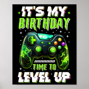 Póster Es mi cumpleaños, hora de levantar el videojuego B