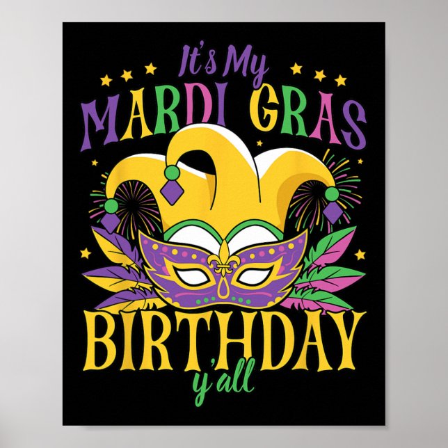 Póster Es mi cumpleaños, Mardi Gras (Frente)