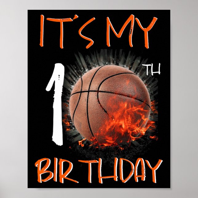 Póster Es mi cumpleaños número 10 Bysketbyll (Frente)