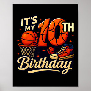 Póster Es mi cumpleaños número 10 Sketll amante 10 años B