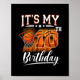 Póster Es mi cumpleaños número 10 Tema Sketll 10 años Bi